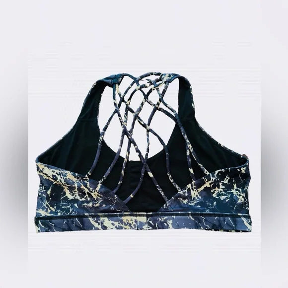 Constantly Varied Gear CVG Butterfly Back Sports Bra Black w/ Gold Marble XL - Picture 2 of 7